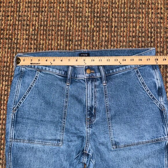 J. Crew Cropped Ankle Patch Pocket Utility Jeans Size‎ 32 Petite - Picture 8 of 13